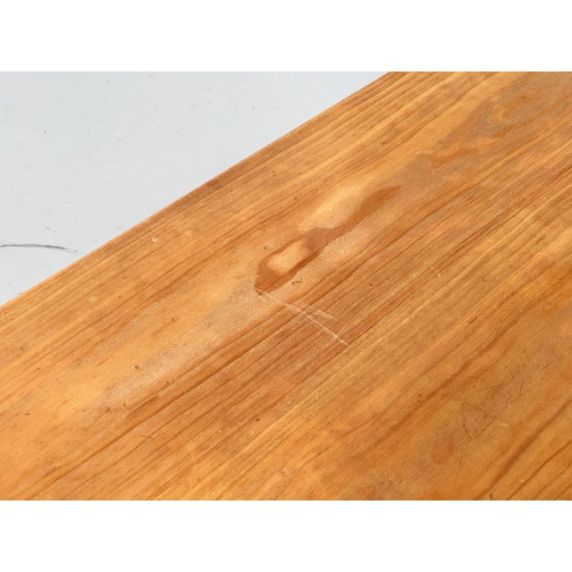 Wood Vintage Wooden Bench with Seat in Beech, 1970s For Sale - Image 7 of 18