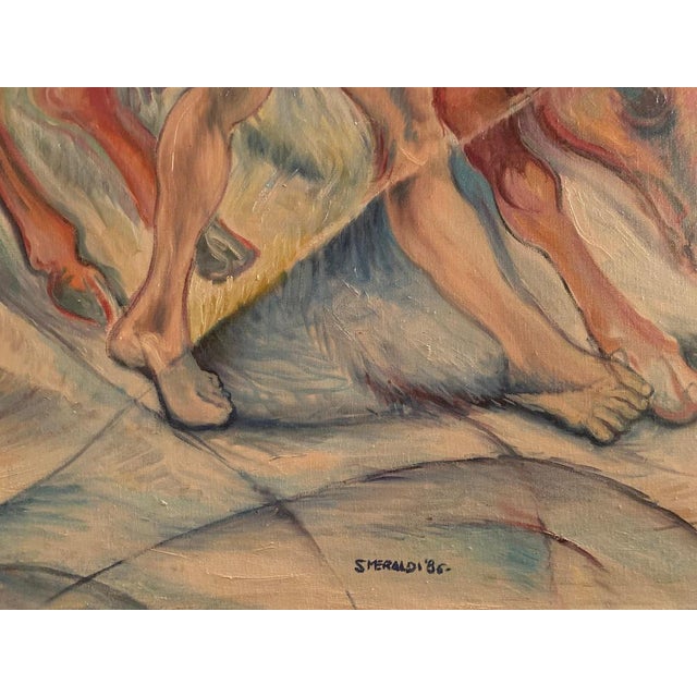 Smeraldi, Futurist Composition, Oil on Canvas For Sale - Image 5 of 6
