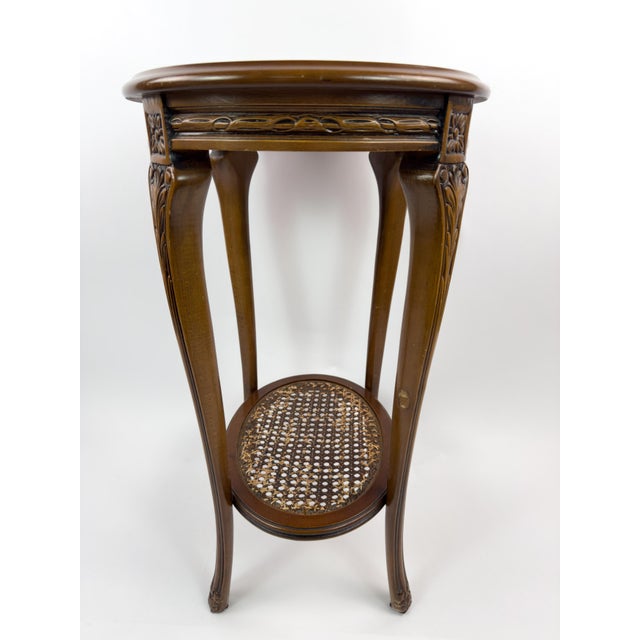 French Early 20th Century Hand-Carved Wooden Guéridon Side Table For Sale - Image 9 of 17