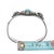 Silver 6 3/8" c1940's-50's Navajo Stamped silver bracelet with turquoise For Sale - Image 8 of 10