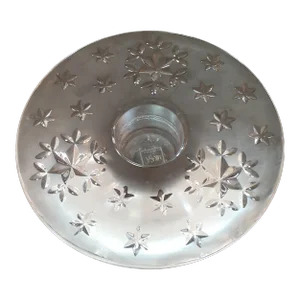 1980s Mikasa Radiant Star Single Crystal Votive Holder Made in Slovenia