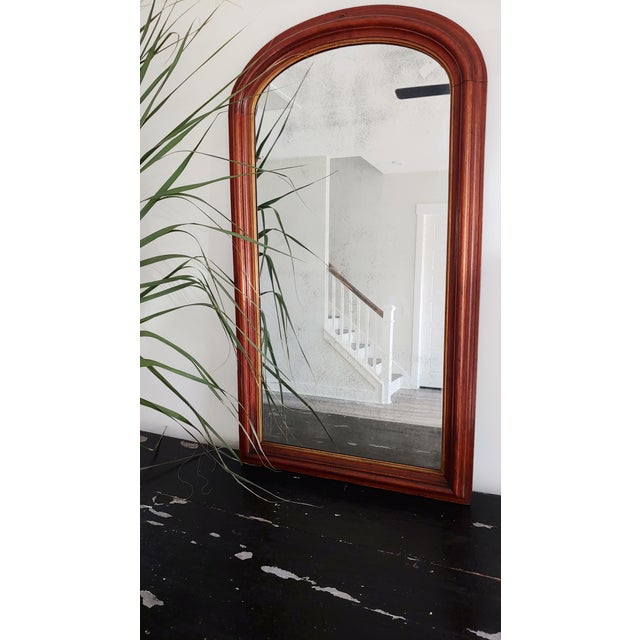 Early 19th Century French Louis Philippe Period Oak Mercury Glass Mirror For Sale In Greenville, SC - Image 6 of 9