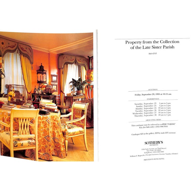 Property From the Collection of the Late Sister Parish 1995 Sotheby's New York For Sale - Image 18 of 18