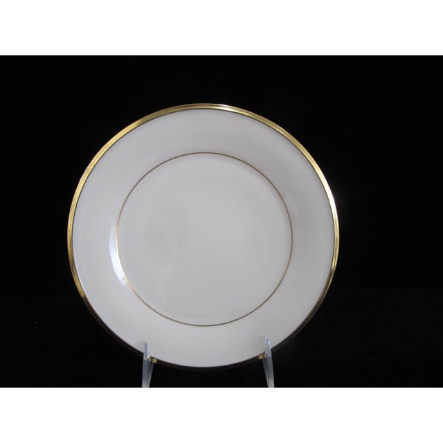 Lenox set of 6 fine china salad plates in "Eternal" pattern. Ivory with gold trim. Each measures 8" Excellent condition,...