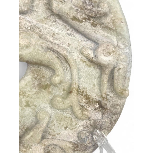 A Chinese Hand Carved Dragon Sculpture For Sale - Image 4 of 14