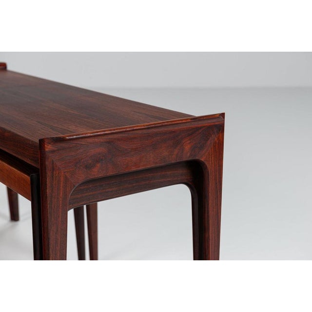 Nesting Tables in Rosewood by Erling Torvits for Heltborg Mobler, Denmark, 1960s, Set of 3 For Sale - Image 15 of 18