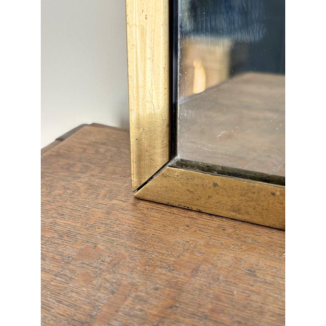 Mid-Century Modern Brass Mirror, 1960 For Sale - Image 9 of 11
