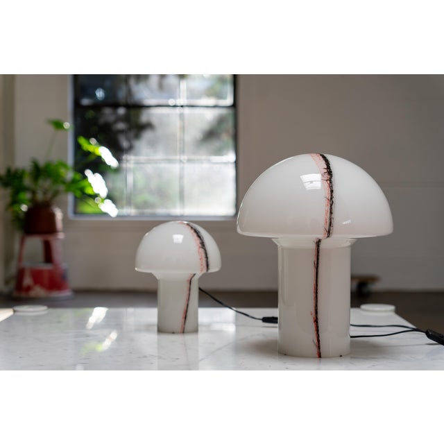 Lido Glass Mushroom Table Lamps from Peill & Putzler, Germany 1970s, Set of 2 For Sale - Image 4 of 14