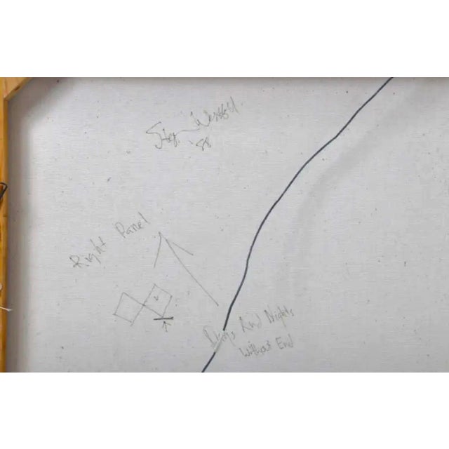 Textile Stephen Westfall, Large Stephen Westfall Diptych Abstract Oil Painting Post Minimalist Pop Art, 1988 For Sale - Image 7 of 8