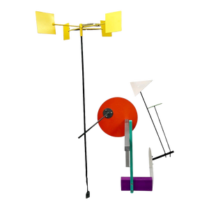 Peter Shire, Post Modernist Color Pop Art Sculpture Memphis Milano Peter Shire LA Metal Art, 1989