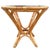Restored MCM Modernist Rattan Hourglass Round End Table W/ Glass Top For Sale - Image 4 of 6