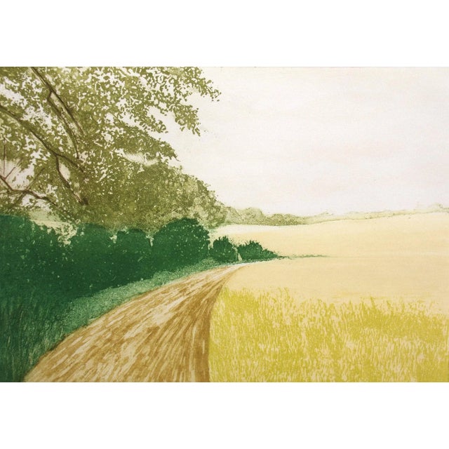 Printmaking Materials R. Walters "Cornfield" Signed Print For Sale - Image 7 of 7