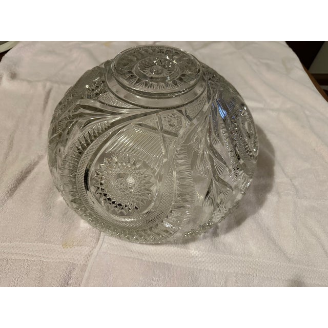 Glass 1950s Large Pressed Glass Punch Bowl Set - 13pcs For Sale - Image 7 of 14