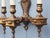 Metal Vintage Rococo Revival Italian 3-Arm Wall Sconces, 1940s, Set of 2 For Sale - Image 7 of 15