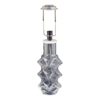 Vintage Sculptural Table Lamp in Clear Glass by Hanne Dreutler for Kosta Boda, 1980s For Sale