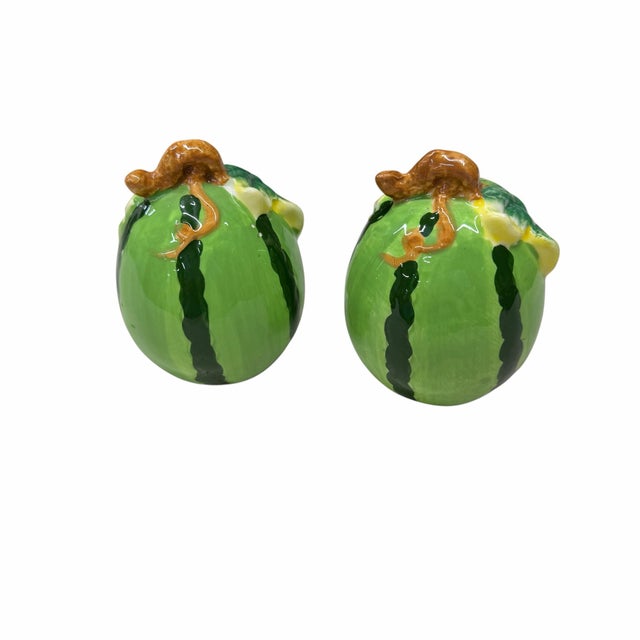 Vintage Watermelon Salt and Pepper - A Pair For Sale - Image 4 of 5