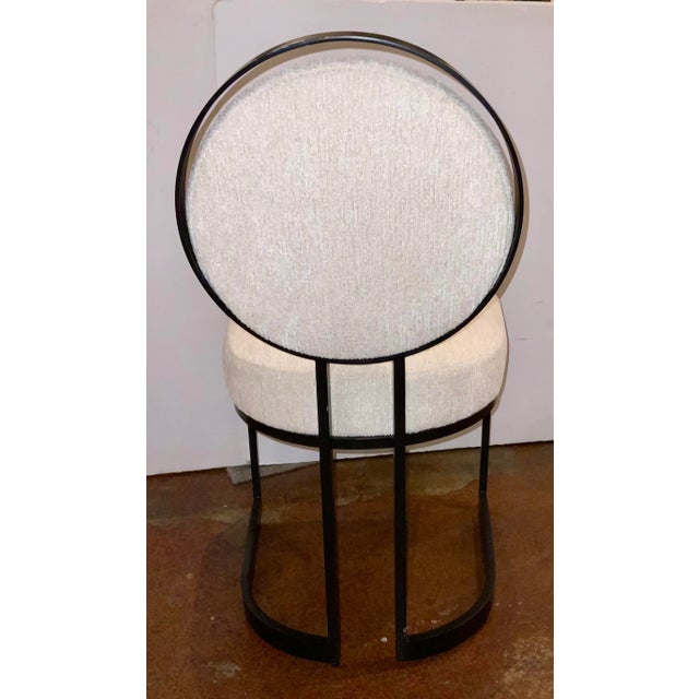 Caracole Caracole Modern Cream Chenille La Lune Side Chair For Sale - Image 4 of 5