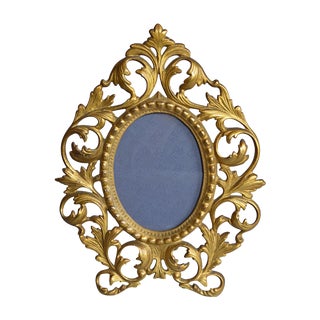 Rococo-Style Gilt Brass Photo Frame