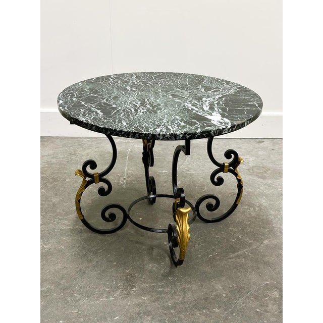 Black Neoclassical French Revival Coffee Table in the style of Hollywood Regency, 1970s For Sale - Image 8 of 13