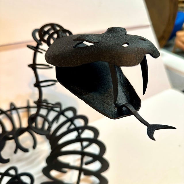 Black Sculptural Desert Animals | Snake & Scorpion For Sale - Image 4 of 6