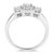 Early 21st Century 14K White Gold 3/4 Cttw Lab Grown Diamond 3 Stone Ring Band (F-G Color, VS2-SI1 Clarity)- Size 7 For Sale - Image 5 of 7