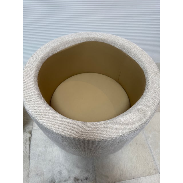 Contemporary Crate & Barrel Infiniti Storage Ottoman, Oatmeal For Sale - Image 3 of 12