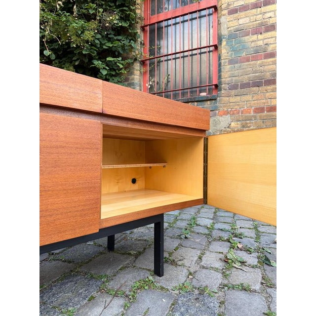 Black Teak Sideboard with Lock, Germany For Sale - Image 8 of 11