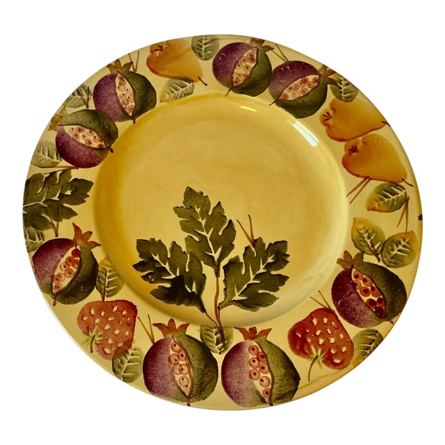 Hand Crafted and Hand Painted Italian Art Pottery Platter For Sale