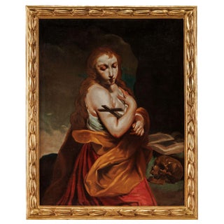 After Giuseppe Maria Crespi, Magdalene , Oil on Canvas For Sale