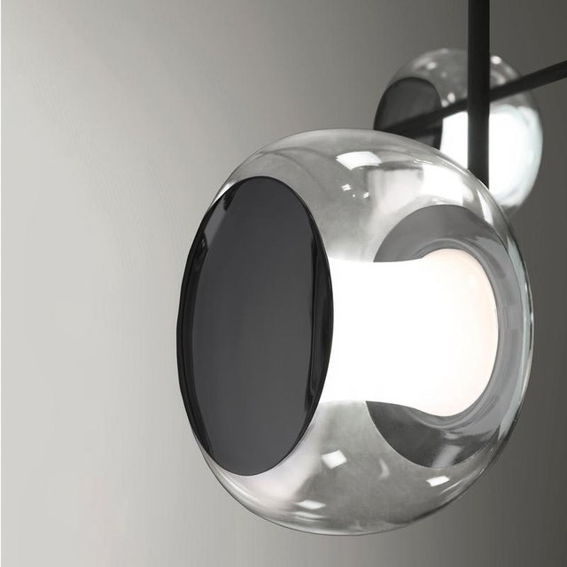 Celine Ten Light Black Nickel Pendant Light by MUG For Sale - Image 4 of 7