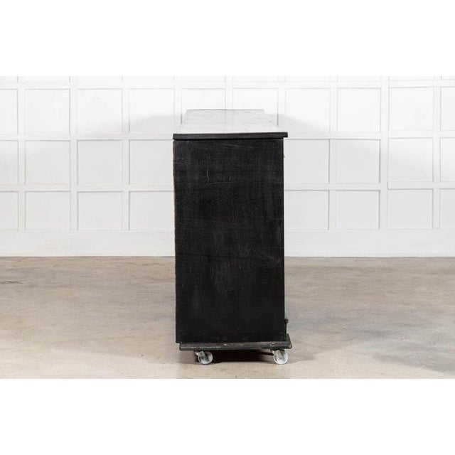 Black English Ebonised Oak Dresser Base, 1900 For Sale - Image 8 of 18