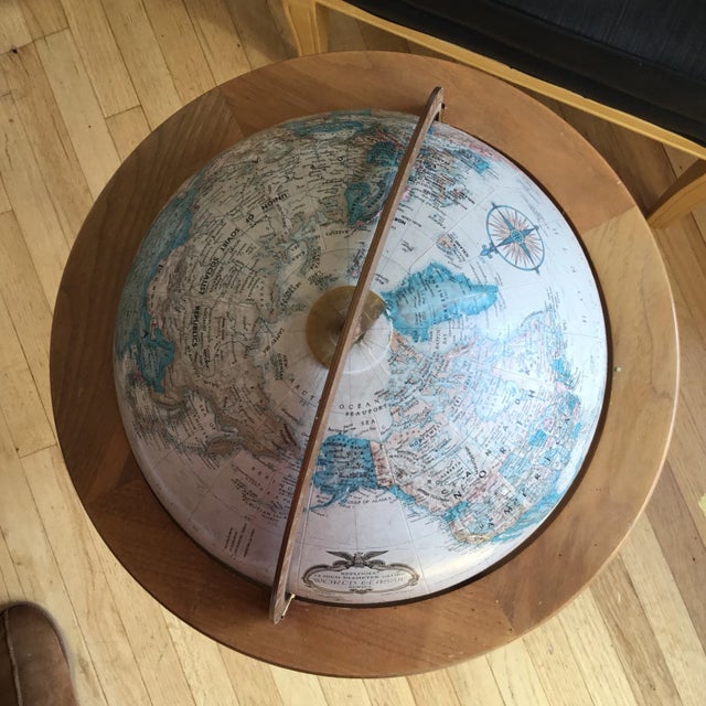 Vintage 1960s Reploge Globe on Stand With Claw Feet For Sale - Image 9 of 11