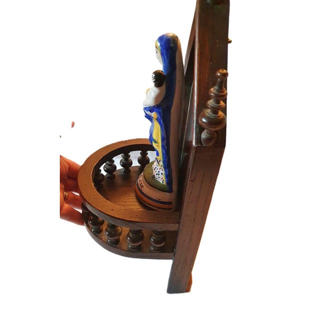 Virgin and Child Figure in Wooden Chapel from Quimper, Late 19th Century For Sale - Image 18 of 18