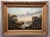 This original oil painting depicts a tranquil classical landscape with a winding river, distant arched bridge, lush...