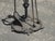 Vintage French Country Black Wrought Iron Set of Two Fireplace Tools For Sale - Image 13 of 15