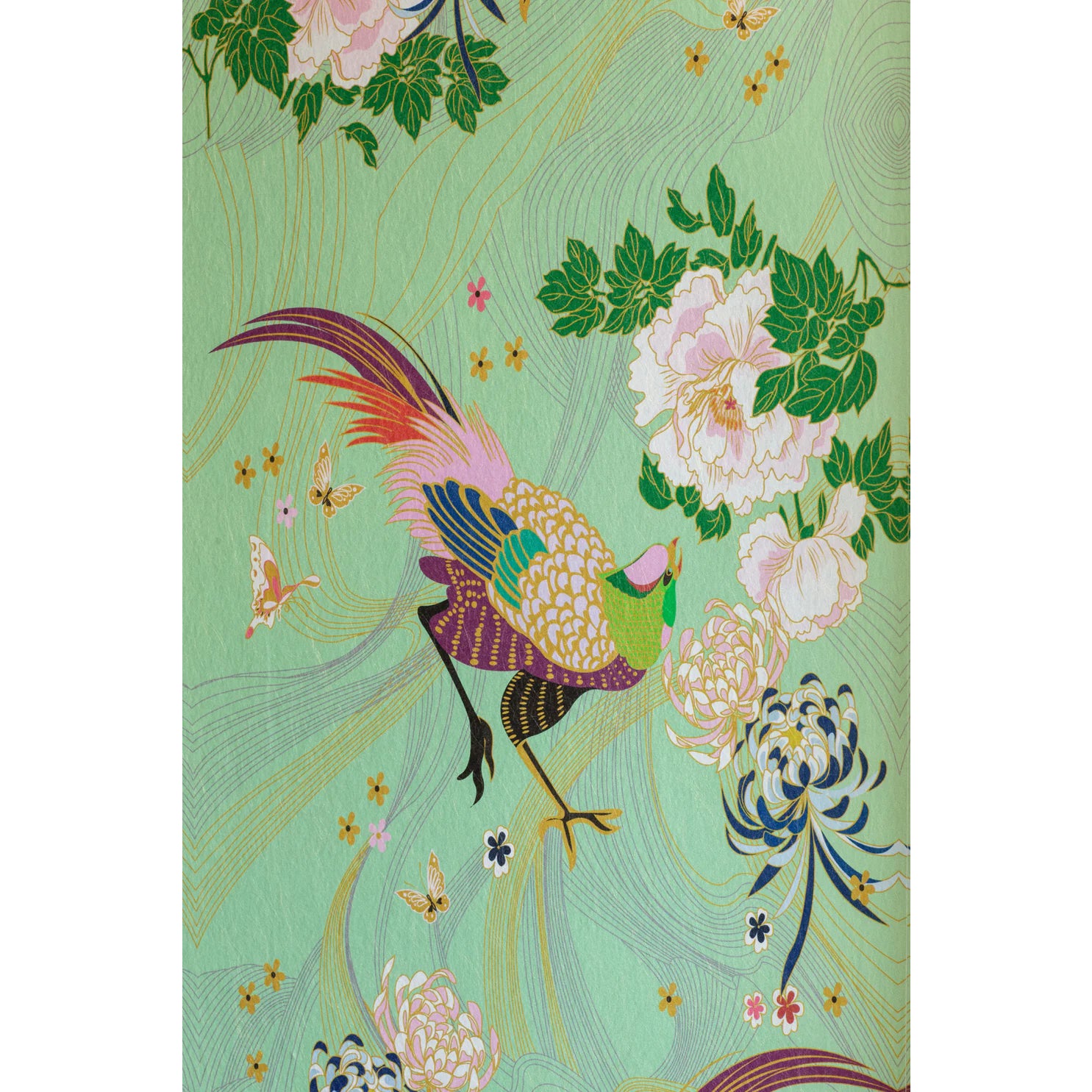 Wendy Morrison Phoenix Green Wallpaper | Chairish