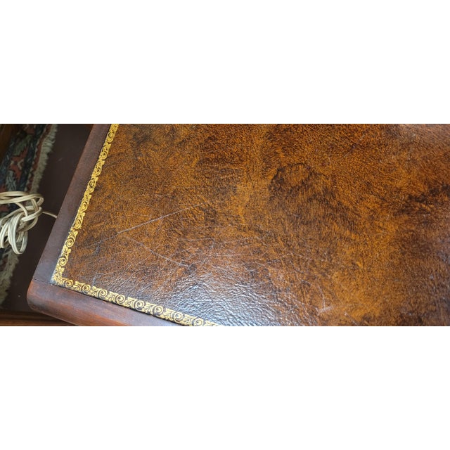 Vintage Mahogany & Leather Library Steps For Sale - Image 15 of 15