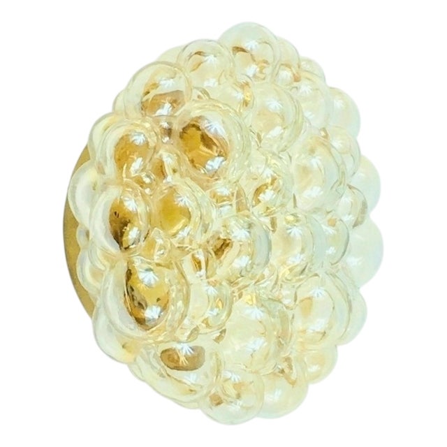 Mid-Century Modern Amber Bubble Glass Wall Light by Helena Tynell for Limburg, Germany, 1970s For Sale