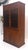 Mid-Century Modern Solid Teak Multiple Fitted Drawers Amber Textured Glass Doors Cabinet Credenza For Sale - Image 3 of 16