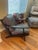 Pottery Barn Raylan Leather Arm Chair MCM For Sale In San Diego - Image 6 of 14