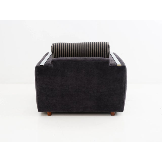 Chrome Paneled Club Chair, 1970s For Sale - Image 4 of 7