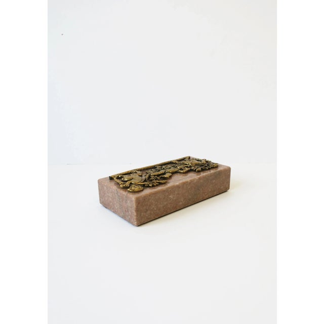 Marble and Brass Decorative Object or Paperweight With Putti, in the Renaissance Style For Sale - Image 4 of 12