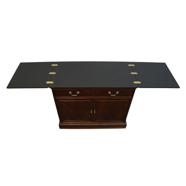 Late 20th Century Hickory Chair Historical James River Collection Solid Mahogany Traditional Style 76" Flip Top Server Buffet For Sale - Image 10 of 13