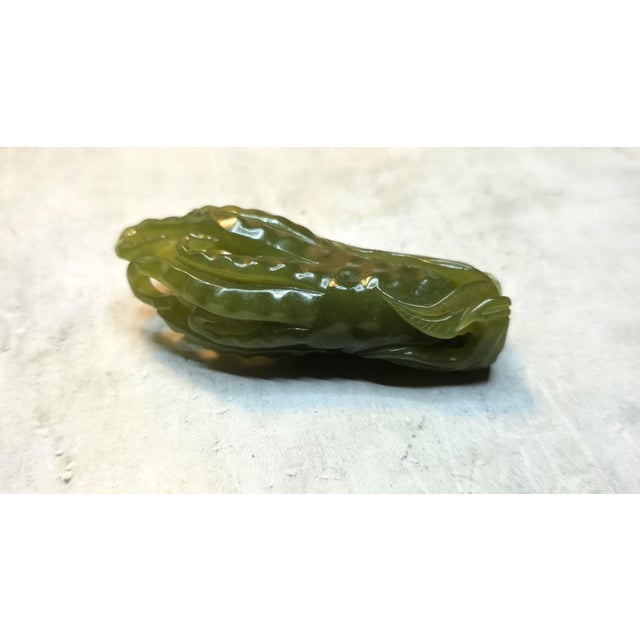 Late 19th Century Chinese Nephrite Jade “Buddha’s Hand” Citron Scholar’s Vessel, Late Qing Dynasty For Sale - Image 5 of 8