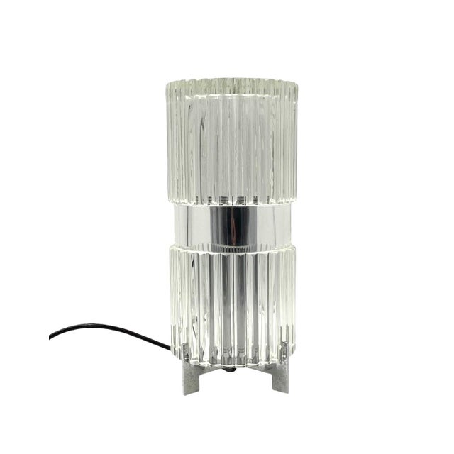 Vintage Italian Glass Table Lamp, 1970s For Sale - Image 9 of 16