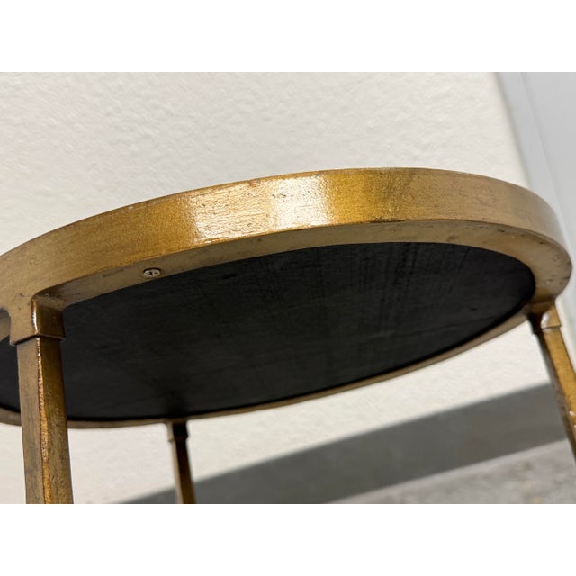 Vintage Penn Shell Mosaic Top + Metal Nesting Tables, Pair For Sale - Image 12 of 12