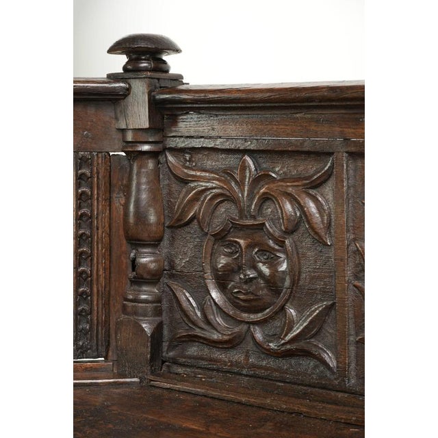 18th Century Italian Hall Bench with Wood Carvings For Sale - Image 9 of 14