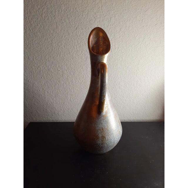 1960s Stangl Pottery Teal & Gold Pitcher Ewer For Sale In Dallas - Image 6 of 8