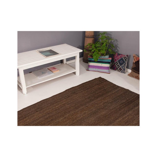 Brown Vintage Turkish Kilim Rug - 4`7" X 8`8" For Sale In Los Angeles - Image 6 of 6