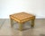 1970s coffee table, bamboo tesserae top and brass frame